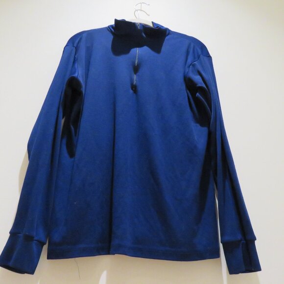 VINTAGE PATAGONIA Capilene Made in USA Baselayer 1/4 Zip Top Navy Outdoor Gorp - Picture 6 of 10
